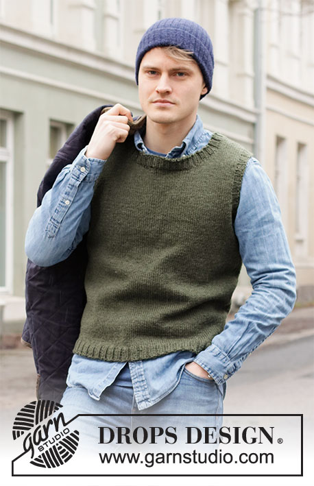 Georgetown Vest, DROPS 219-1, in olive Karisma